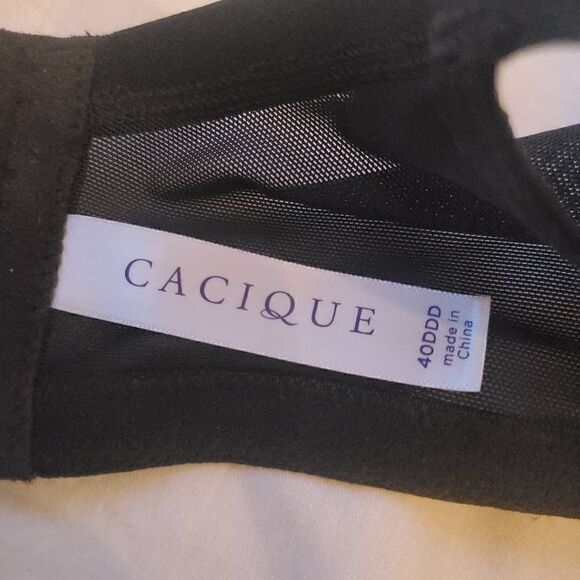 Cacique Boost Balconette Black Shimmer lace 40DDD - Picture 9 of 11